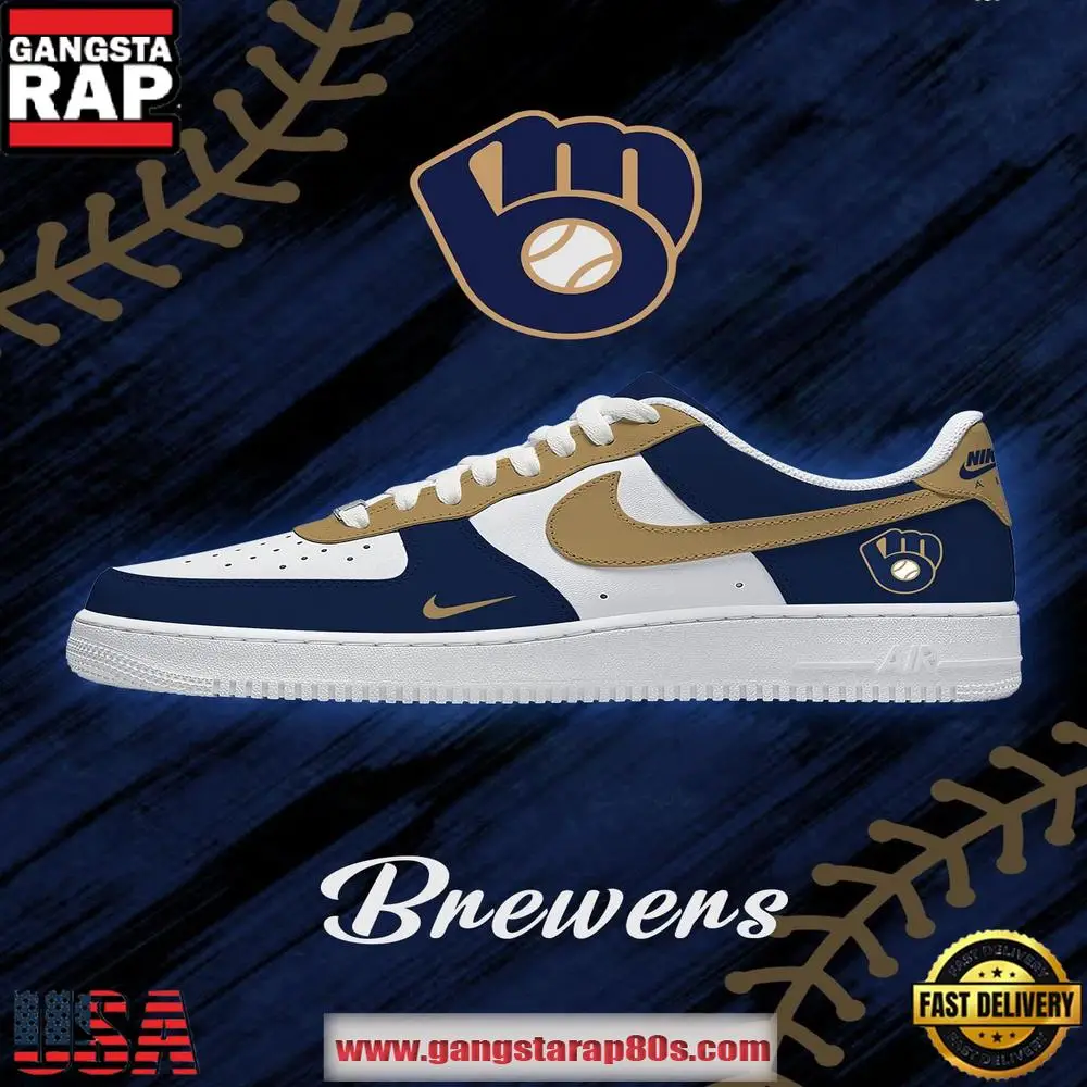 Milwaukee Baseball Nike Air Force 1 Sneakers Shoes