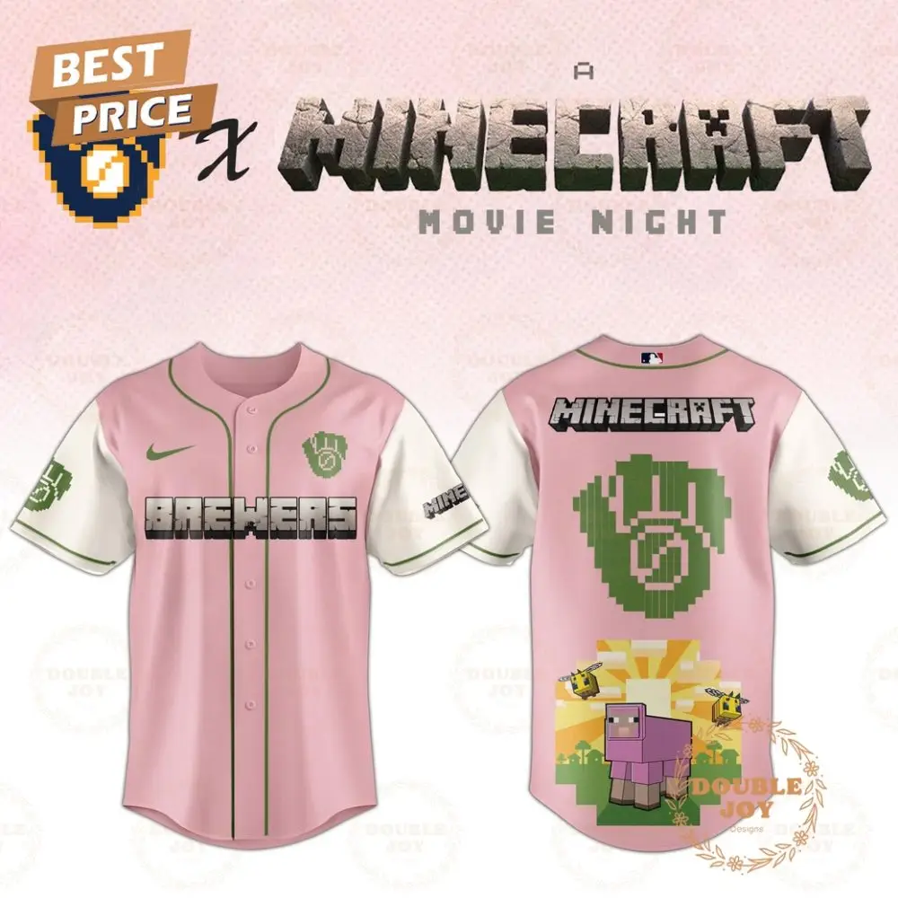 Milwaukee Brewers 2025 A Minecraft Movie Night Special Edition Baseball Jersey