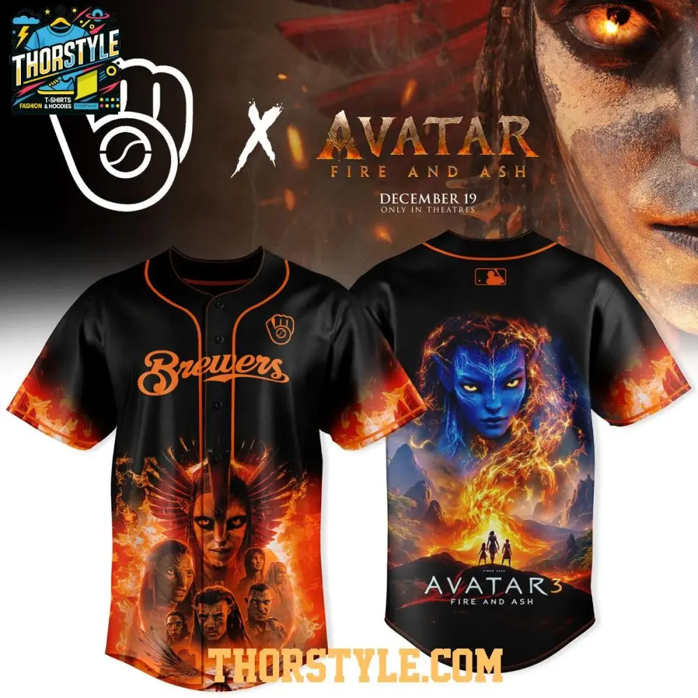 Milwaukee Brewers Avatar 3 Fire And Ash 2025 Personalized Baseball Jersey