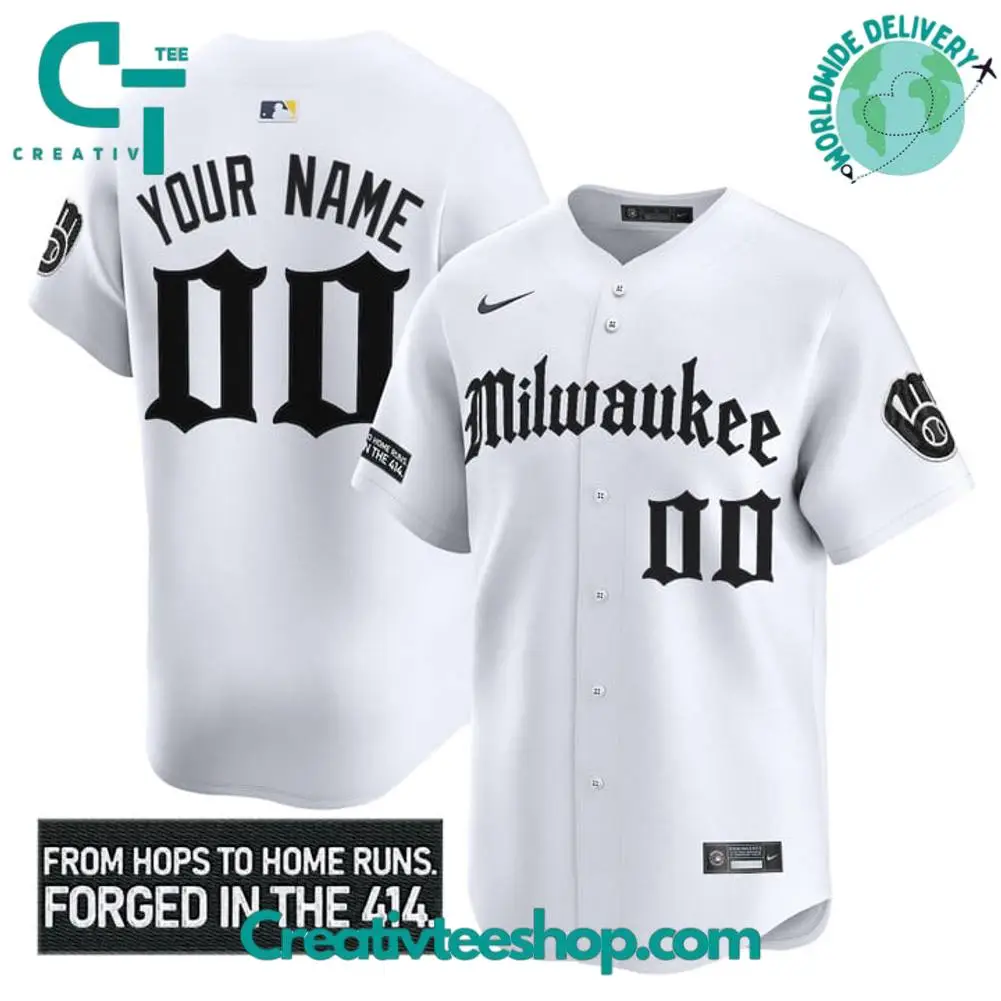 Milwaukee Brewers 'Gothic 414 Shadows Edition' Personalized Baseball Jersey