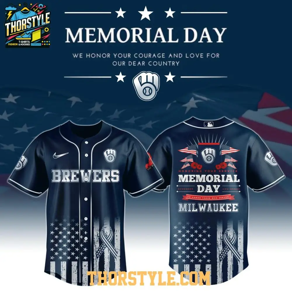 Milwaukee Brewers Memorial Day We Honor Your Courage 2025 Baseball Jersey