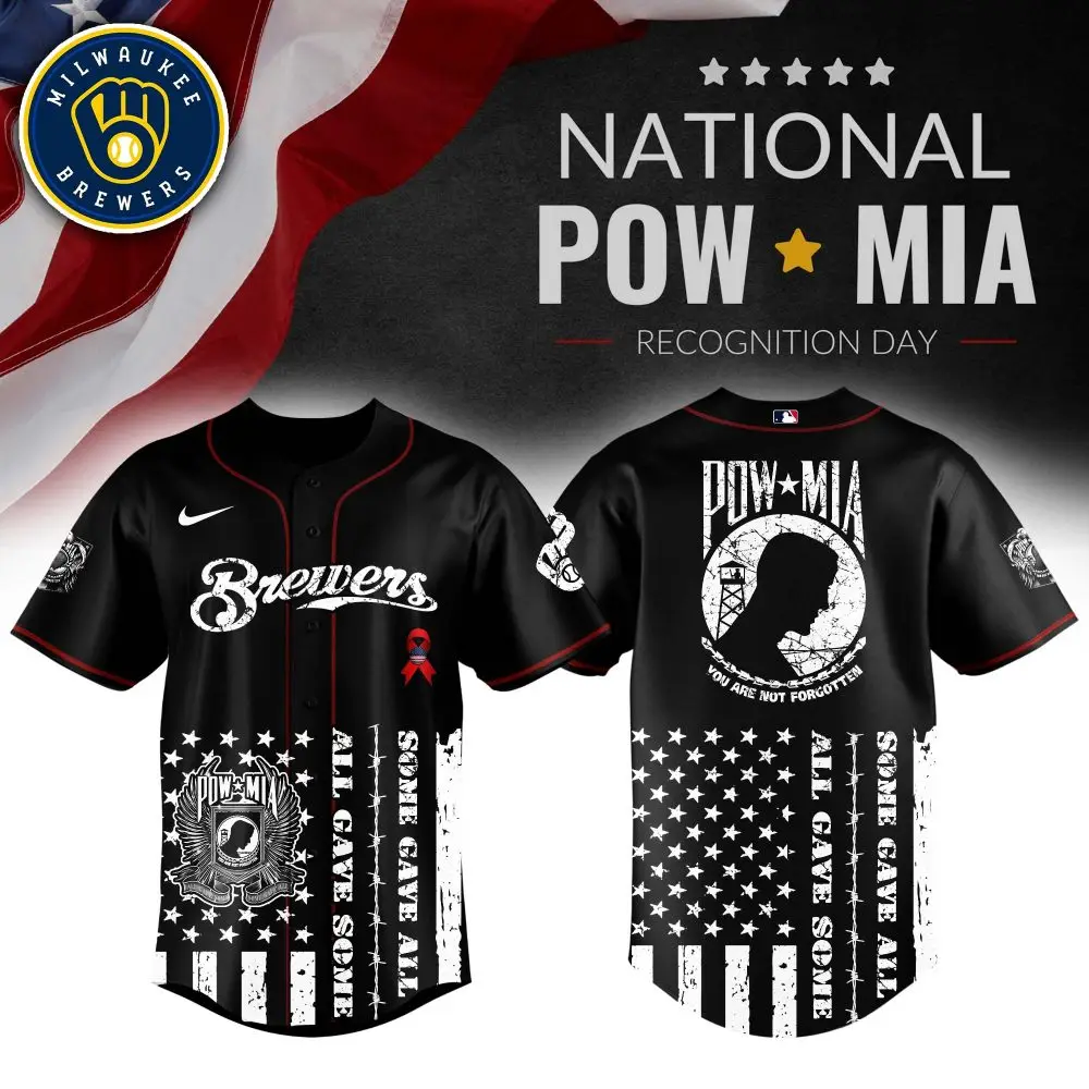 Milwaukee Brewers Pow*Mia Jersey - Honor Veterans With Unique Stars & Stripes Design