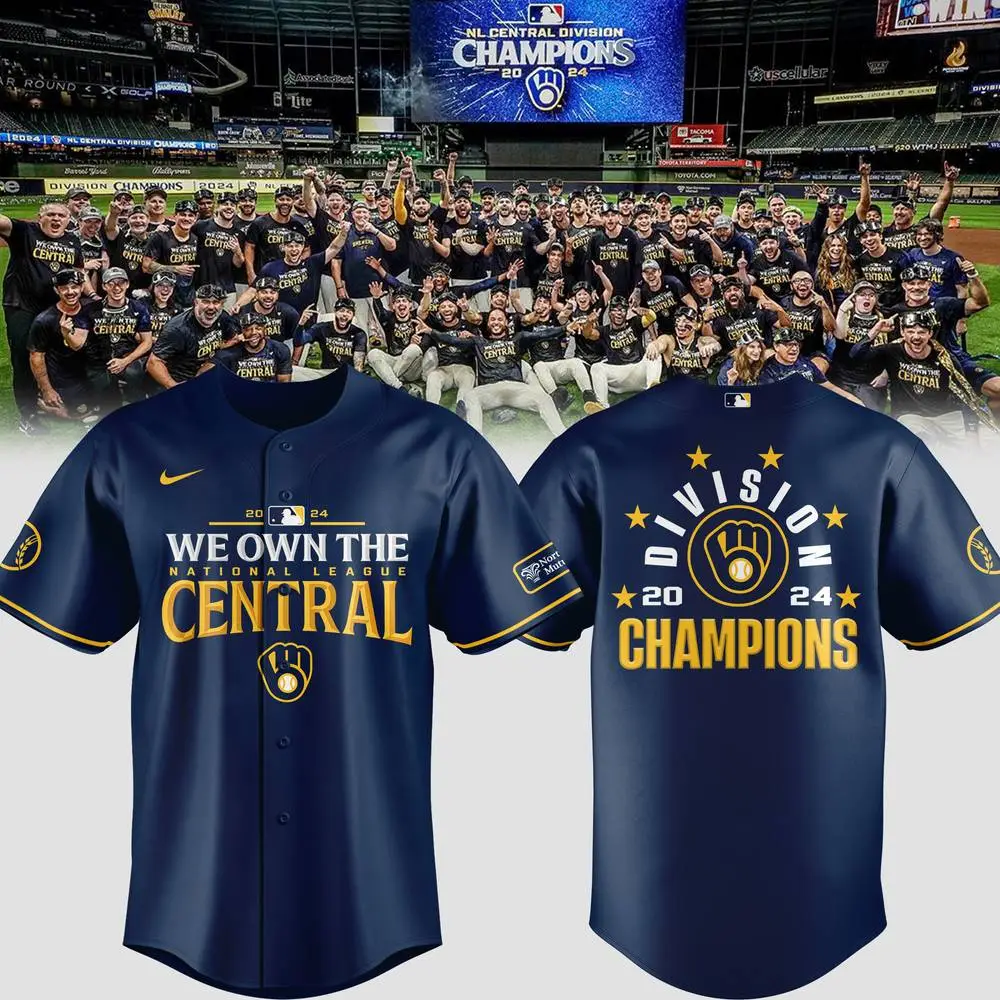 Milwaukee Brewers We Own The Central National League Champions 2024 Baseball Jersey