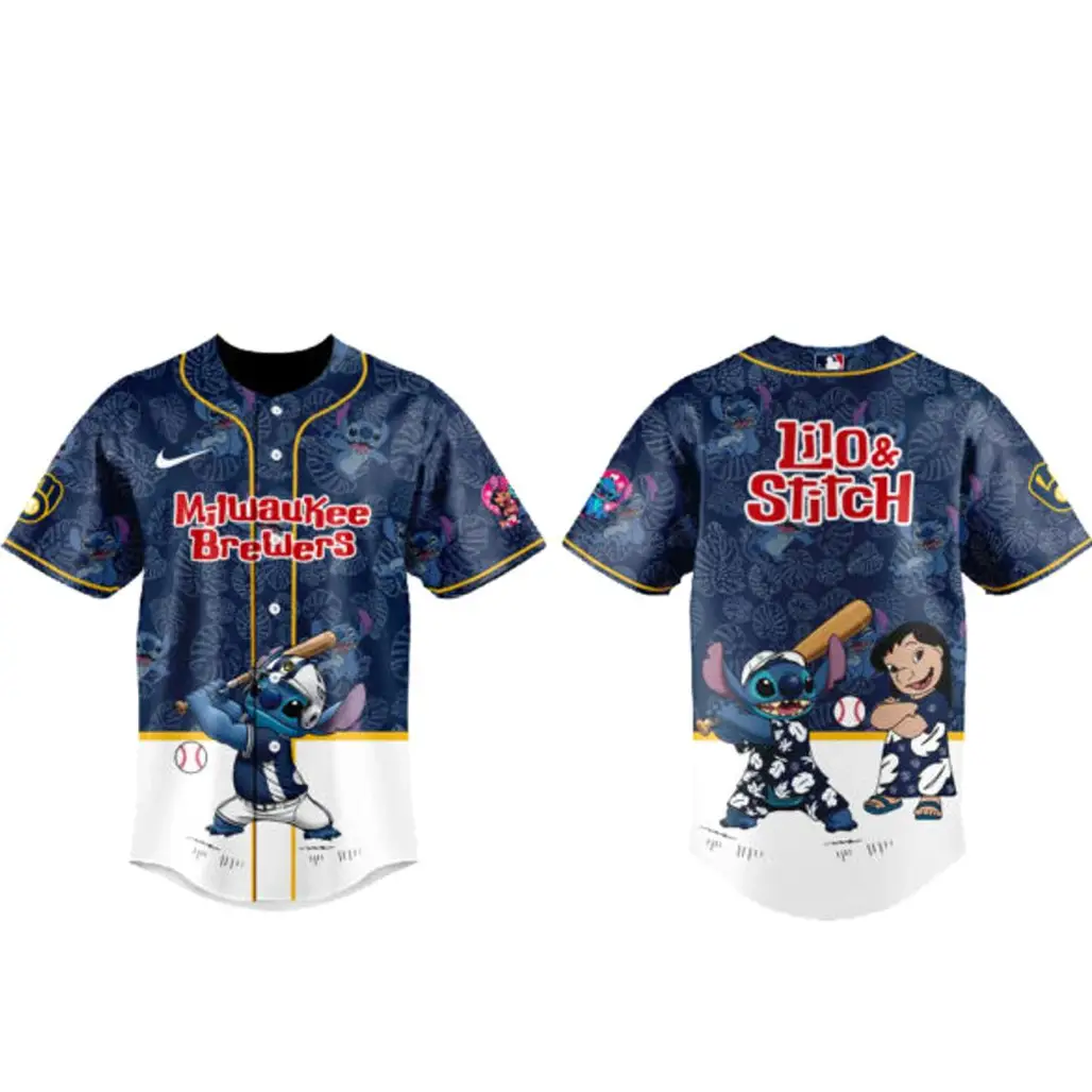 Milwaukee Brewers x Lilo Stitch Night 2026 Baseball Jersey - Tazila