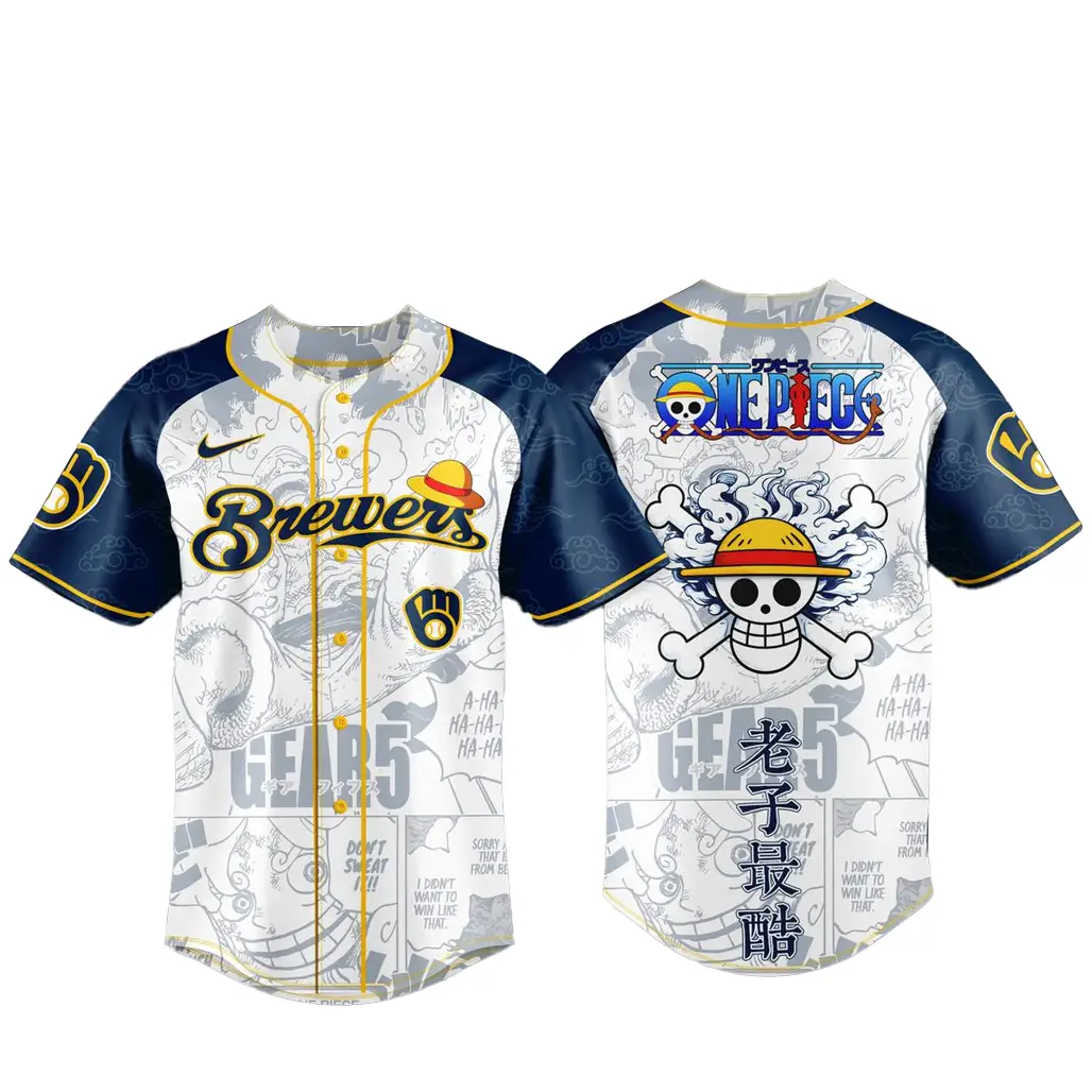 Milwaukee Brewers x One Piece Night 2026 Game Baseball Jersey - Tazila