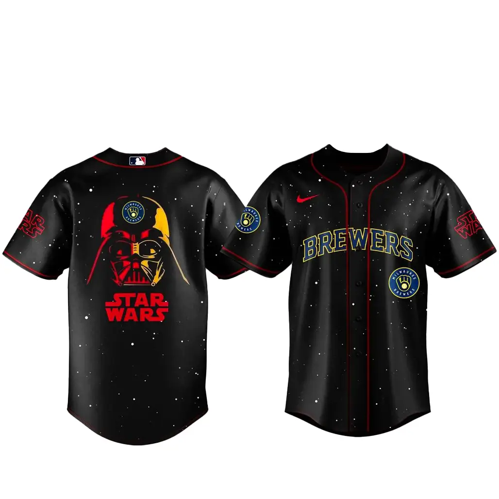 Milwaukee Brewers x Star Wars Darth Vader 2026 Baseball Jersey - Tazila