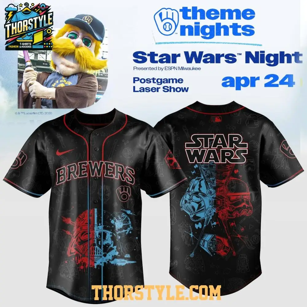 Milwaukee Brewers X Star Wars Night 2026 Laser Show Baseball Jersey