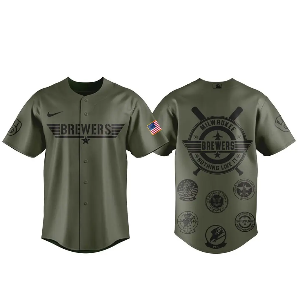 Milwaukee Brewers x Top Gun Night 2026 Baseball Jersey - Tazila