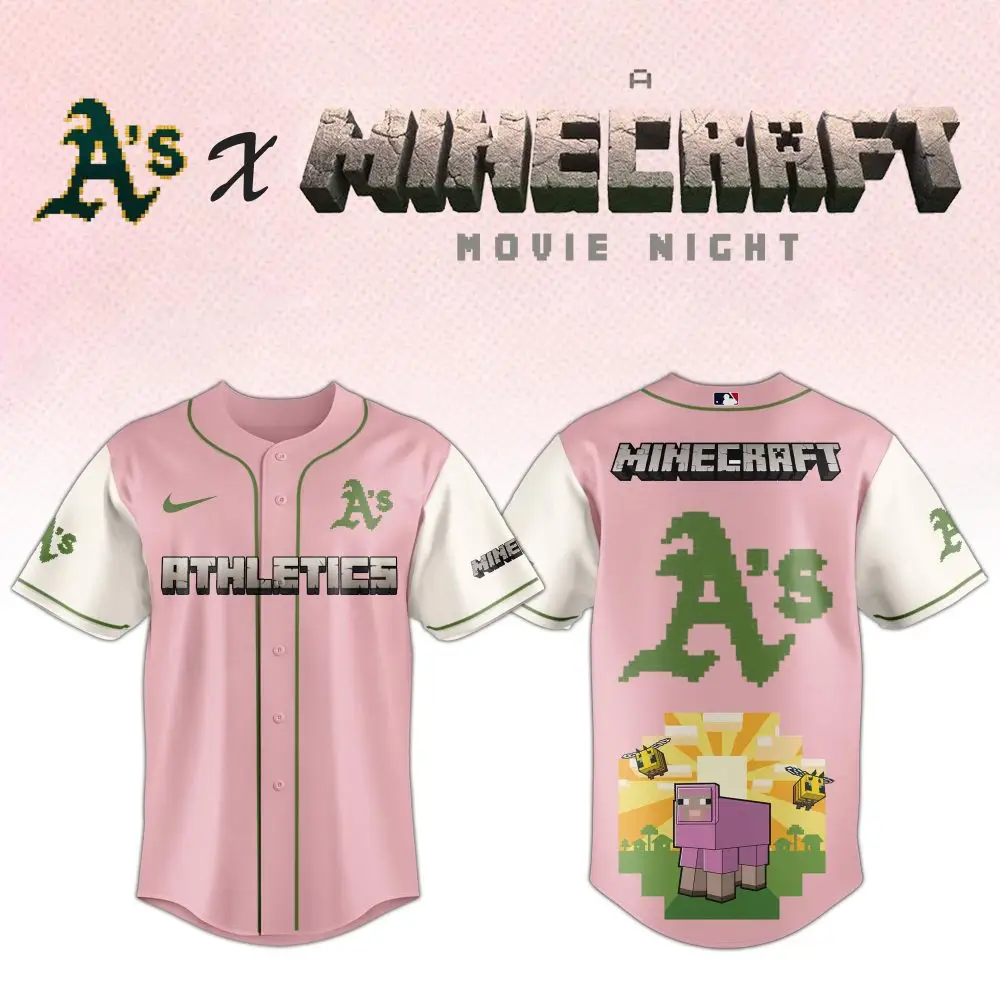 Minecraft X Athletics Pink Jersey - Limited Edition Movie Night Collectible