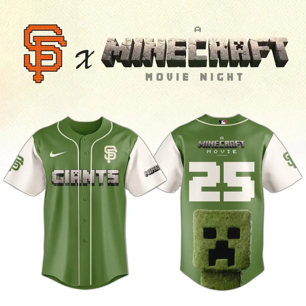 Minecraft X Giants Limited Edition Jersey - Perfect For Fans & Collectors!
