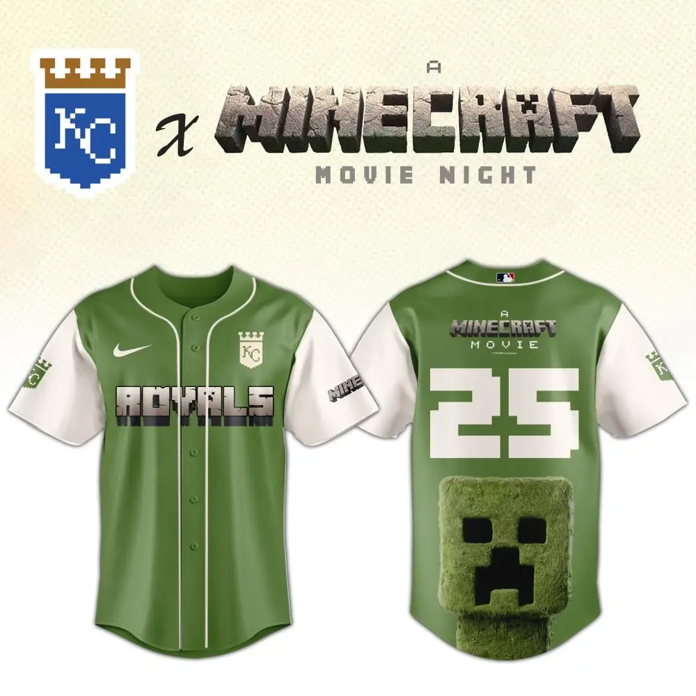 Minecraft X Kc Royals Limited Edition Jersey – Perfect For Movie Night Fans!