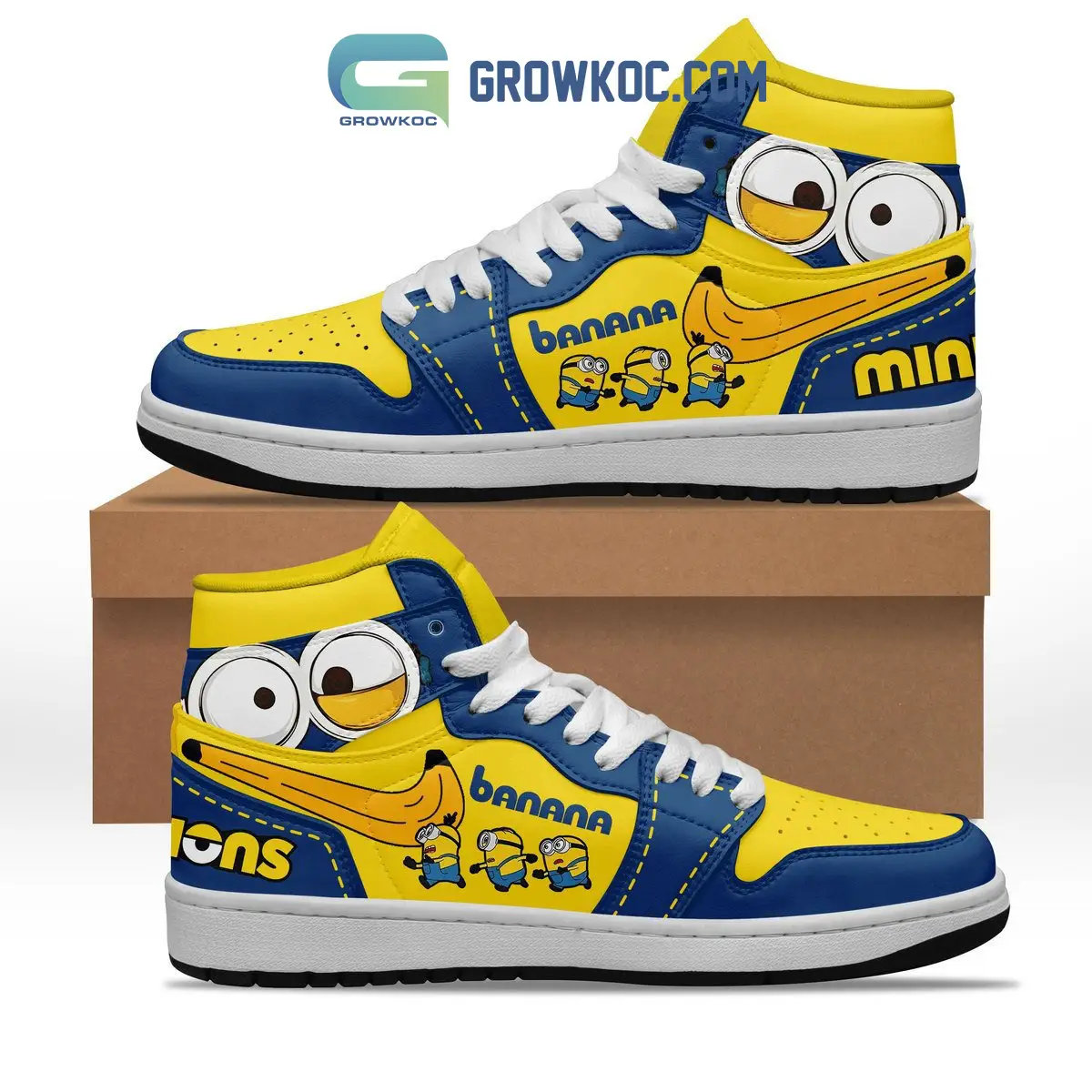 Minions Banana Fan Air Jordan 1 Shoes