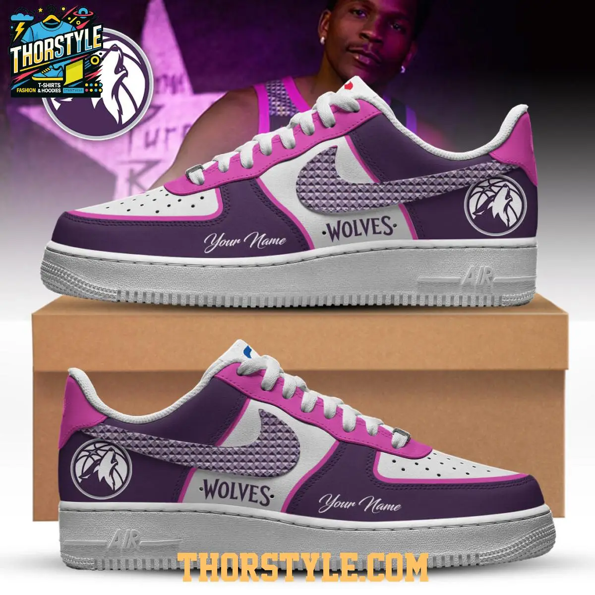 Minnesota Timberwolves 2025 City Edition Bring Ya Ass Air Force 1 Shoes
