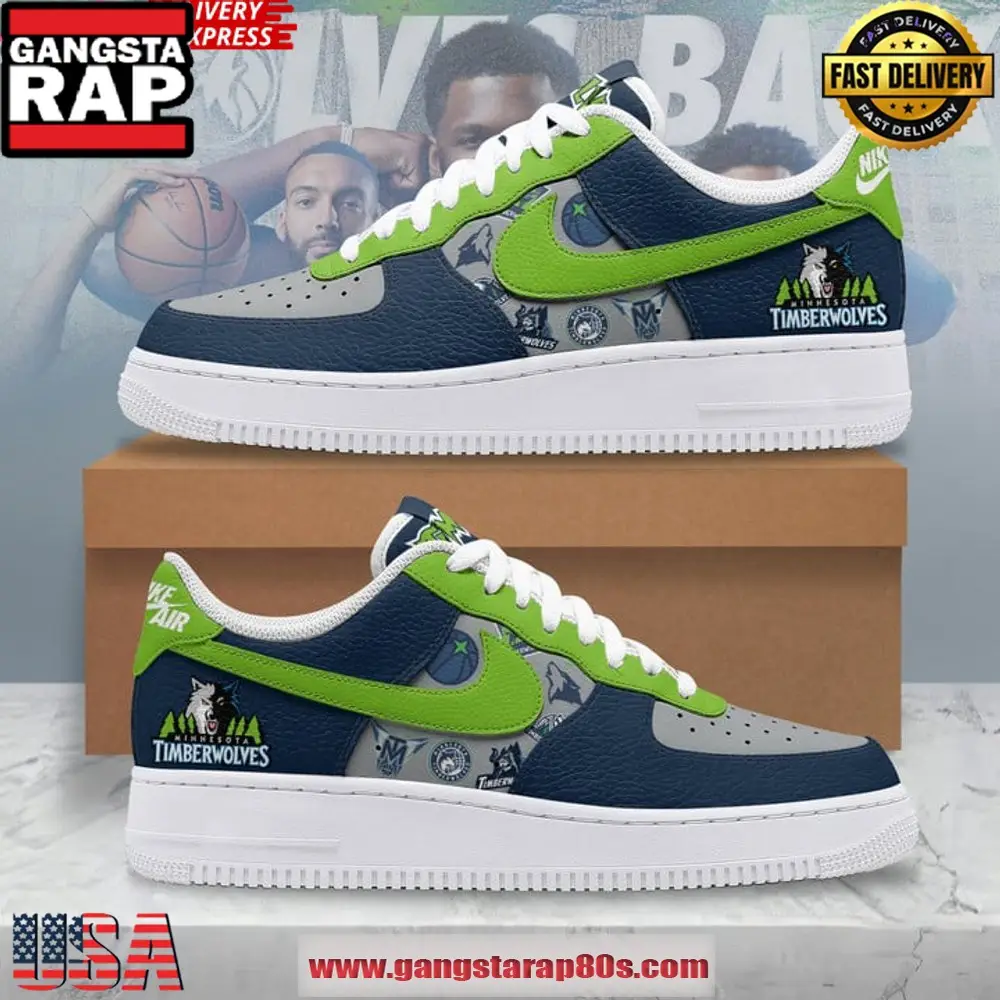 Minnesota Timberwolves Collab Nike Special Edition Air Force 1 Sneakers Shoes