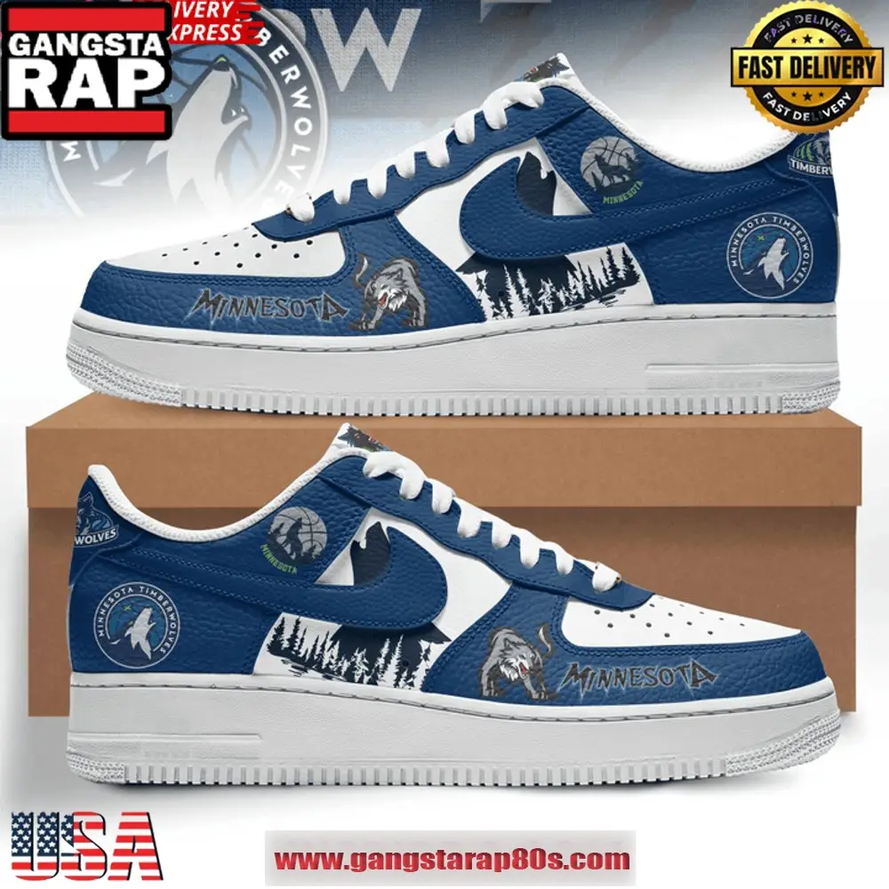 Minnesota Timberwolves x Nike Special Edition Air Force 1 Sneakers Shoes