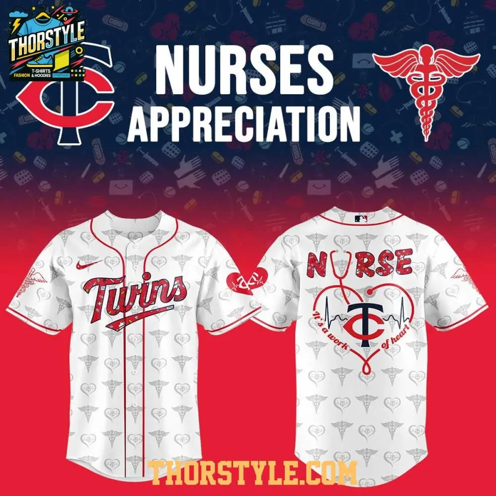 Minnesota Twins 2025 Nurses Appreciation A Work Of Heart Baseball Jersey