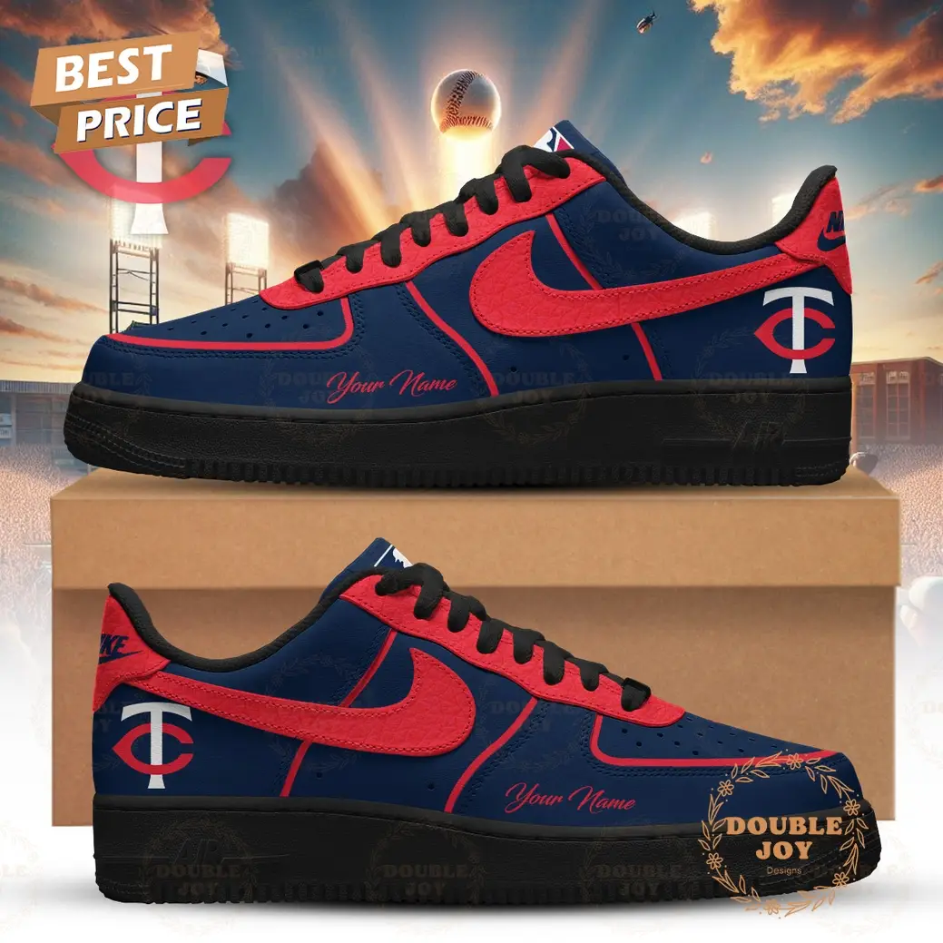 Minnesota Twins 2026 Custom Name Air Force 1 Sneakers - Blue