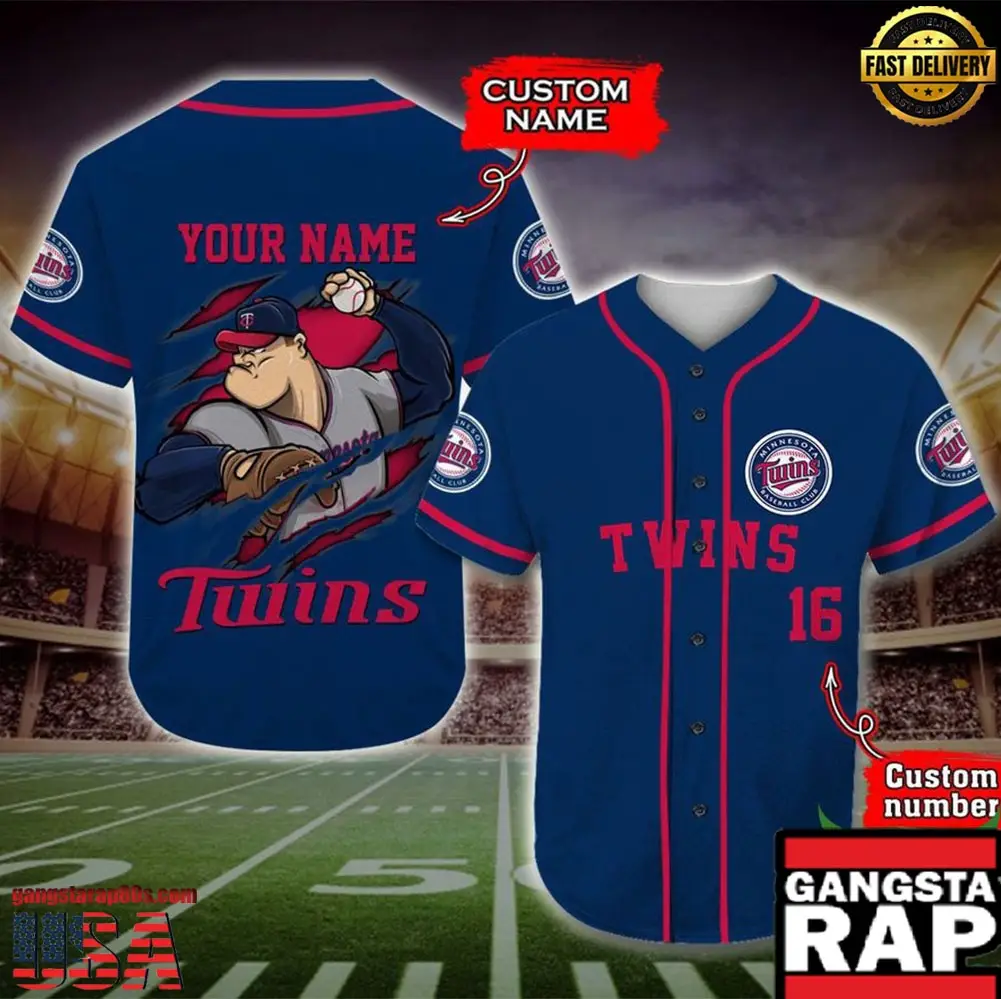 Minnesota Twins Baseball Jersey MLB Custom Name Number - MLB Fan Gifts