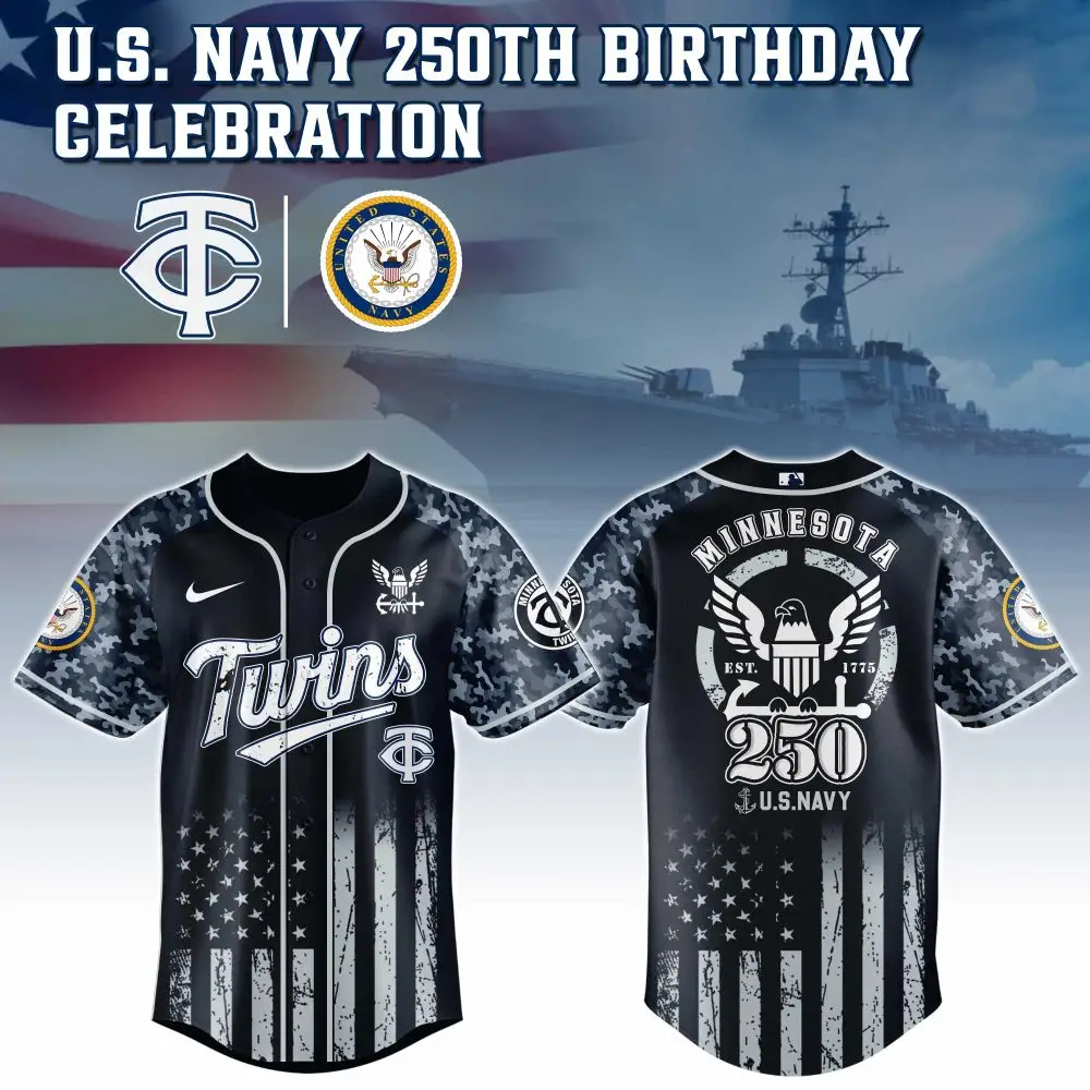 Minnesota Twins Mlb X 250 U.S. Navy Custom Baseball Jersey