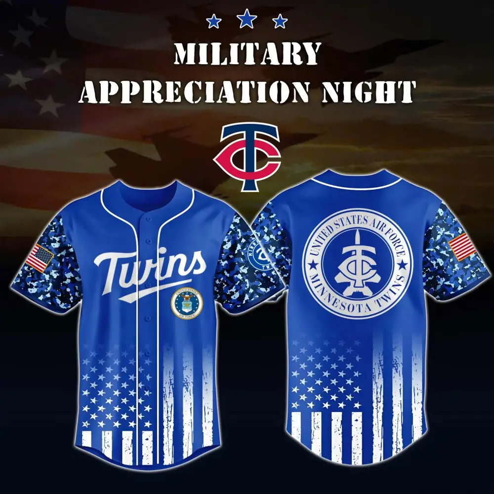 Minnesota Twins Mlb X Usa Air Force Appreciation Night Custom Baseball Jersey