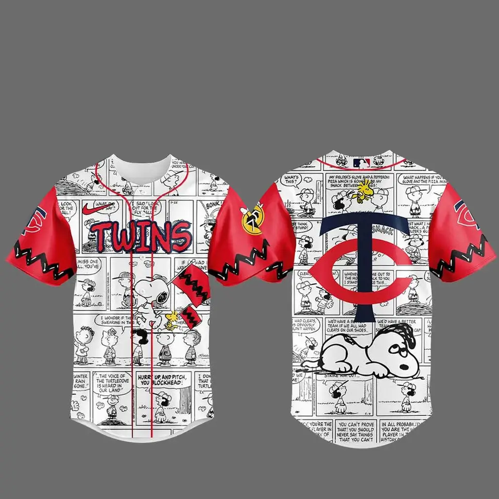 Minnesota Twins Peanuts 75th Anniversary 2026 Baseball Jersey - Tazila