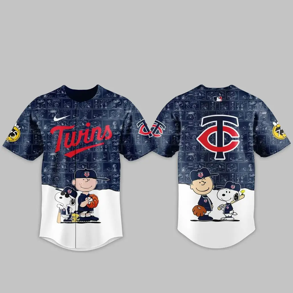 Minnesota Twins Peanuts Day 2026 Gameday Celebration Baseball Jersey - Tazila