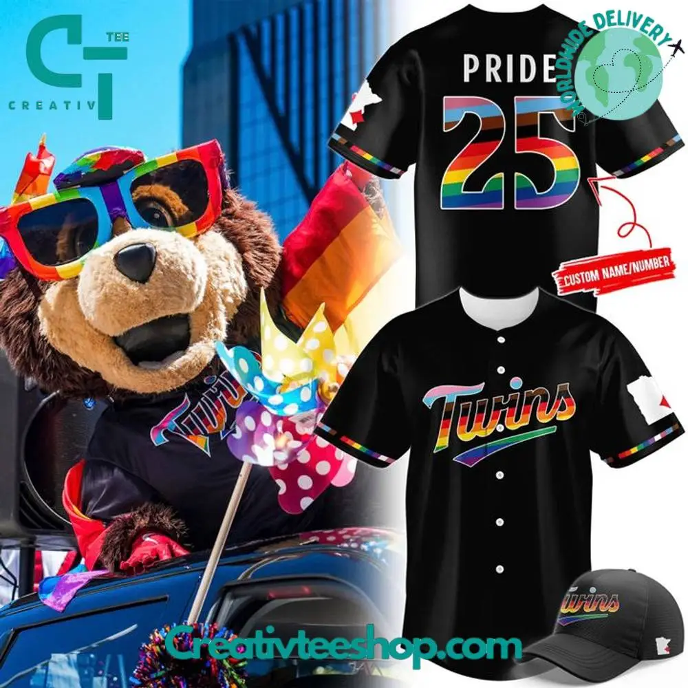 Minnesota Twins Pride Month 2025 Personalized Baseball Jersey
