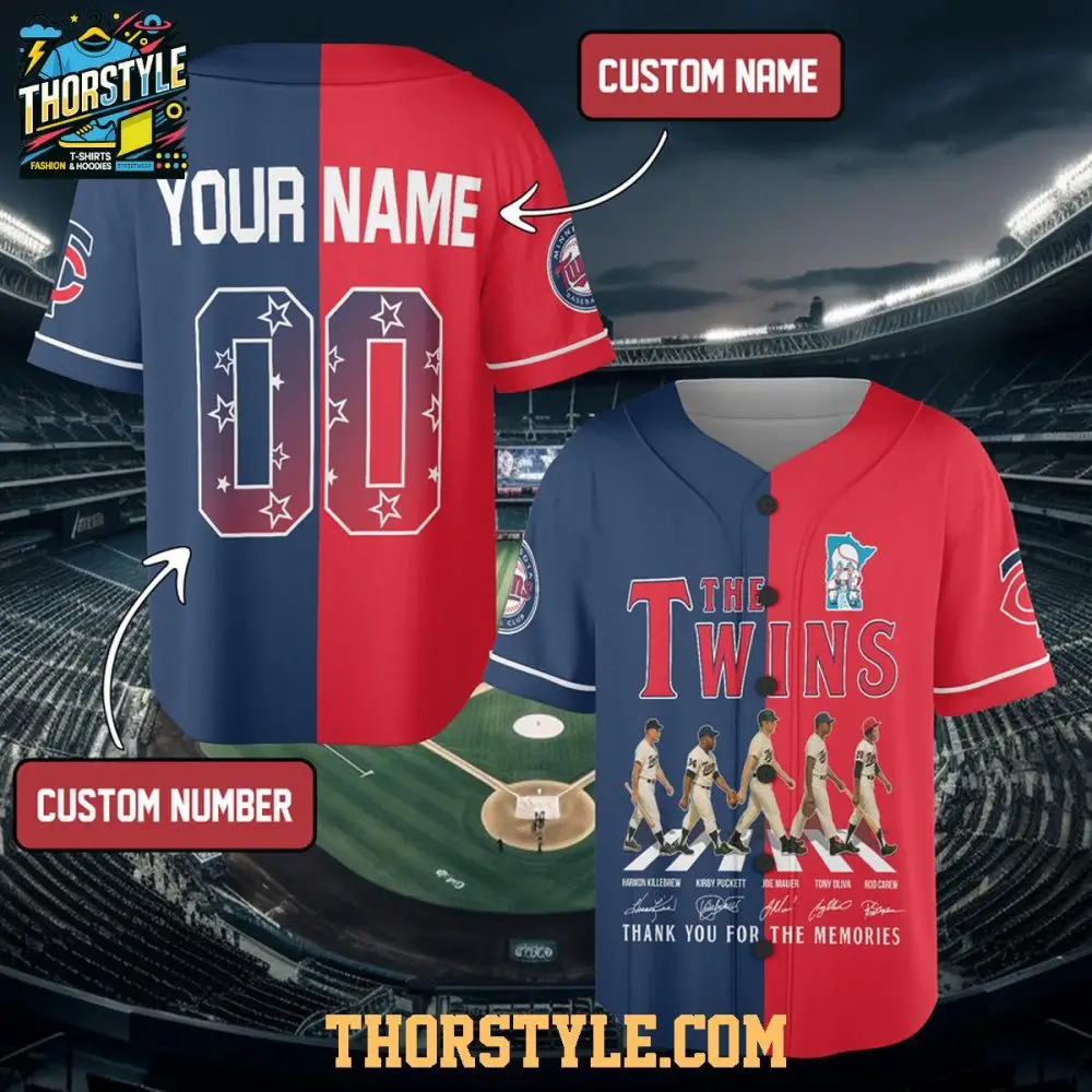 Minnesota Twins Since 1961 Thank You Personalized Baseball Jersey