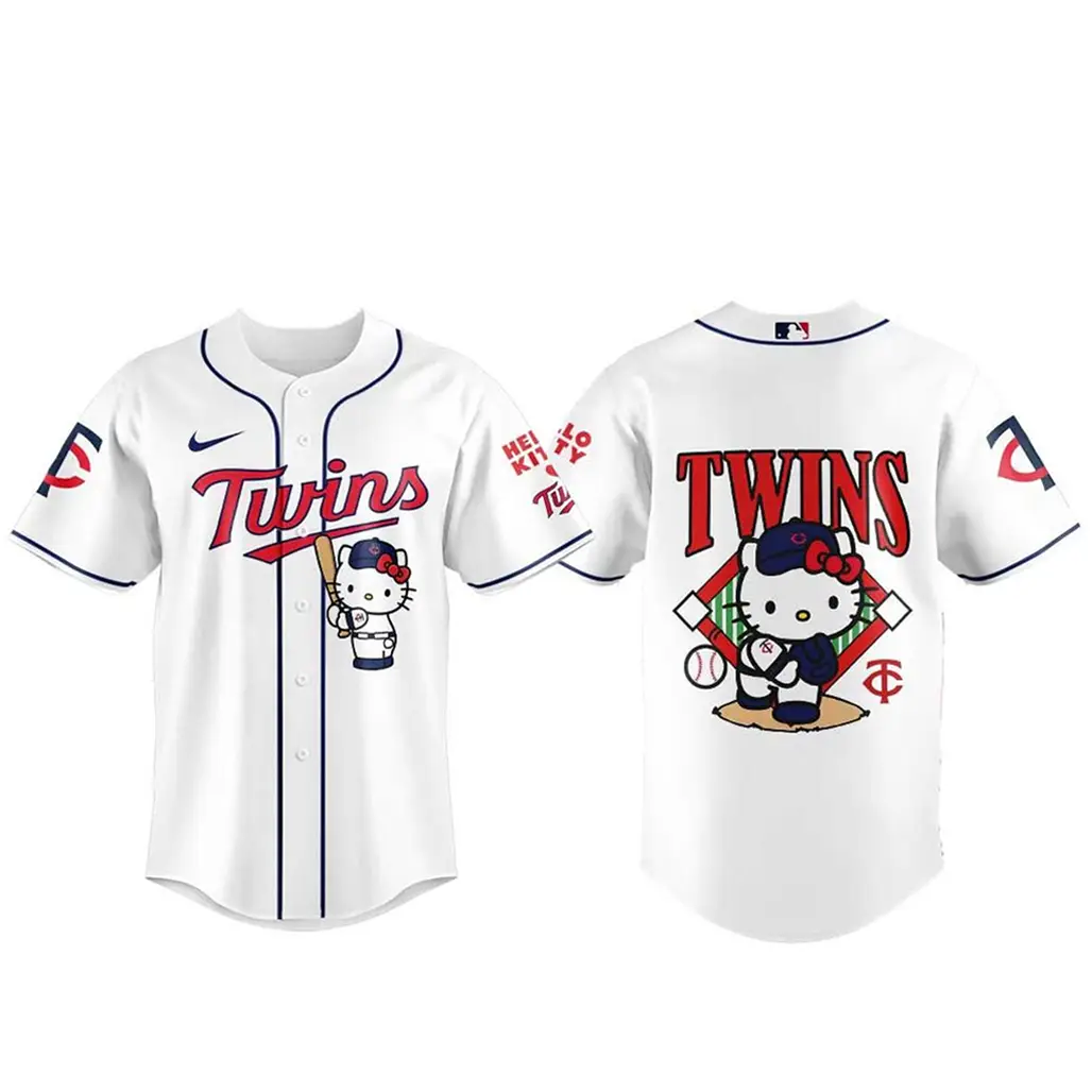 Minnesota Twins x Hello Kitty Day 2026 Baseball Jersey - Tazila