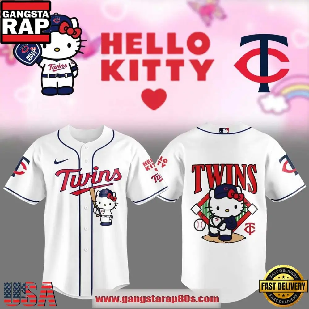 Minnesota Twins x Hello Kitty Day 2026 Special Baseball Jersey