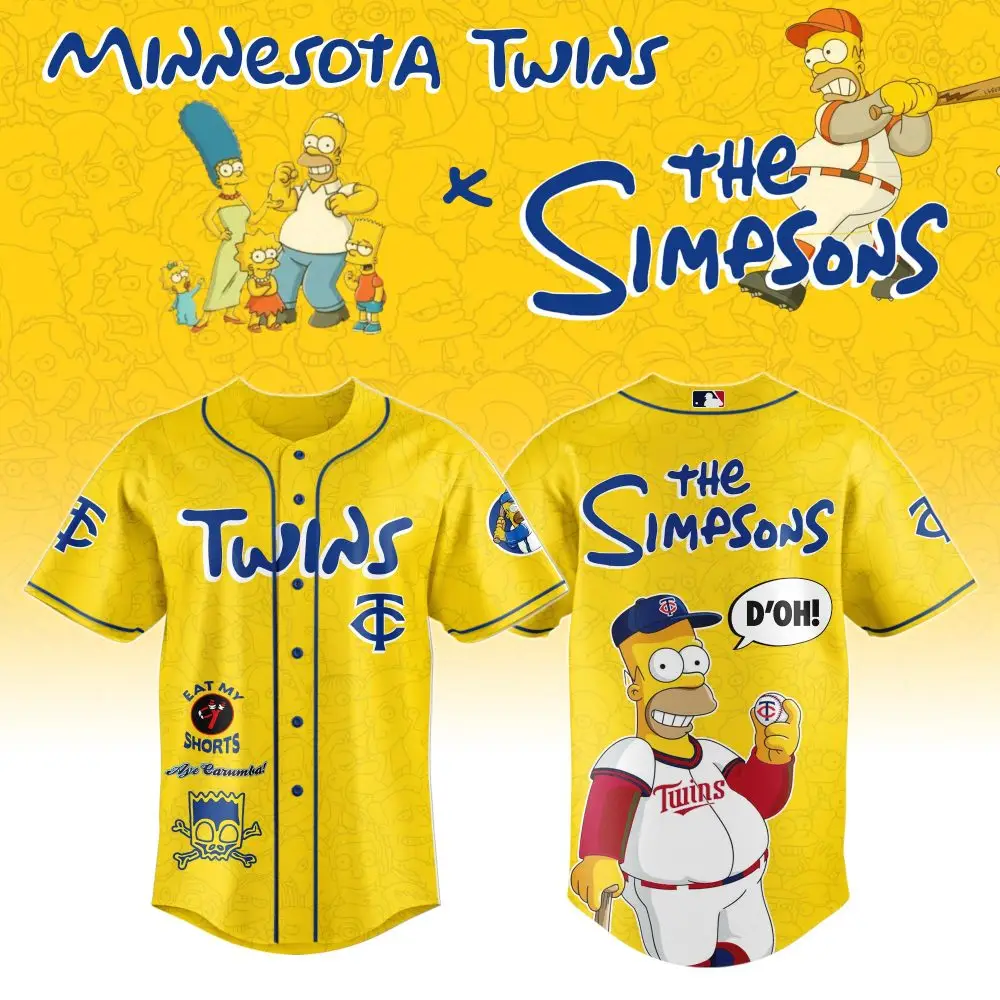 Minnesota Twins X The Simpsons Limited Edition Jersey – Fun & Unique Fan Gear!