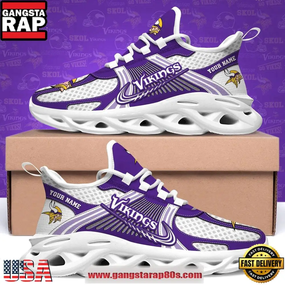 Minnesota Vikings Personalized Clunky Sneaker Max Soul Shoes