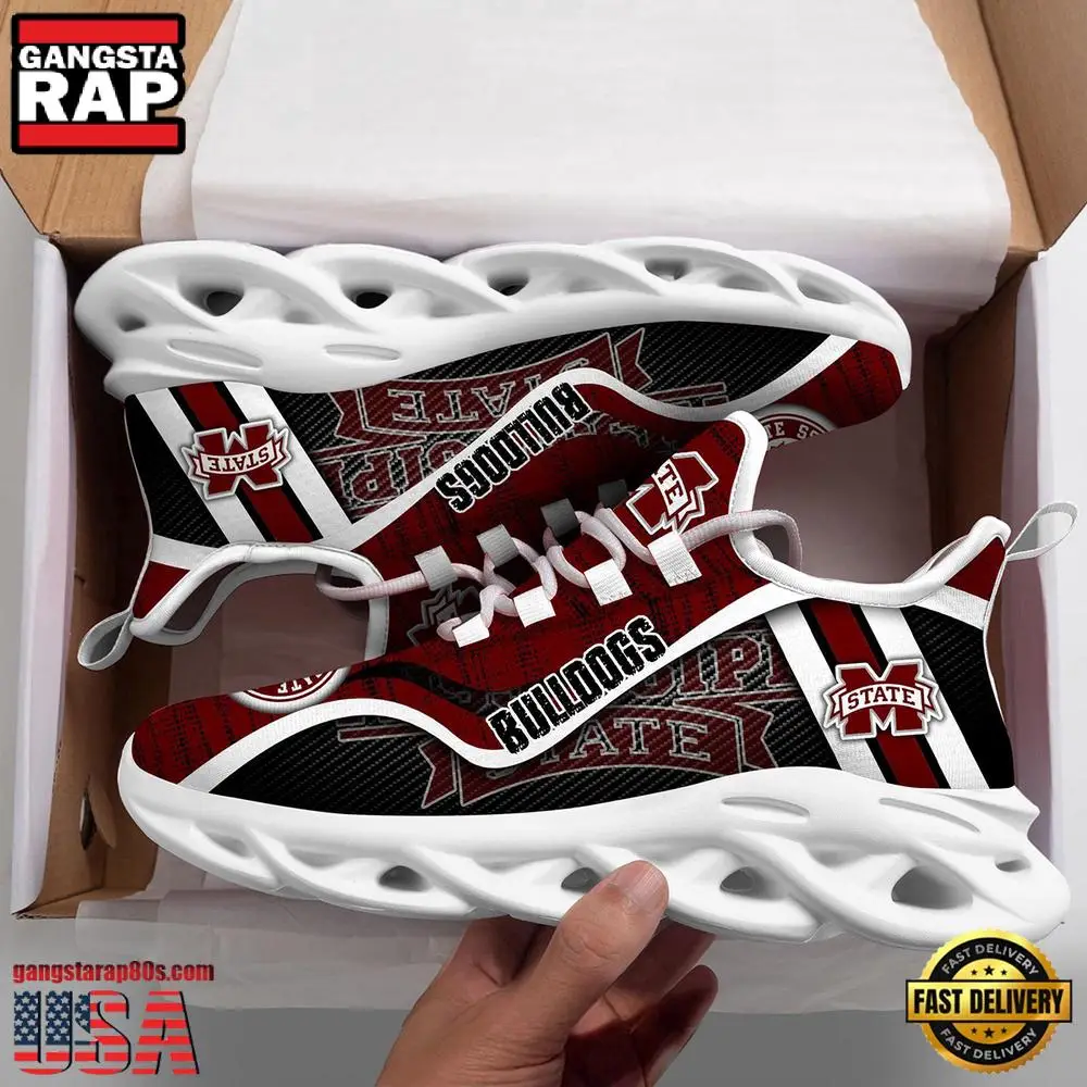 Mississippi State Bulldogs NCAA Clunky New Design Max Soul Shoes, Running Sneakers