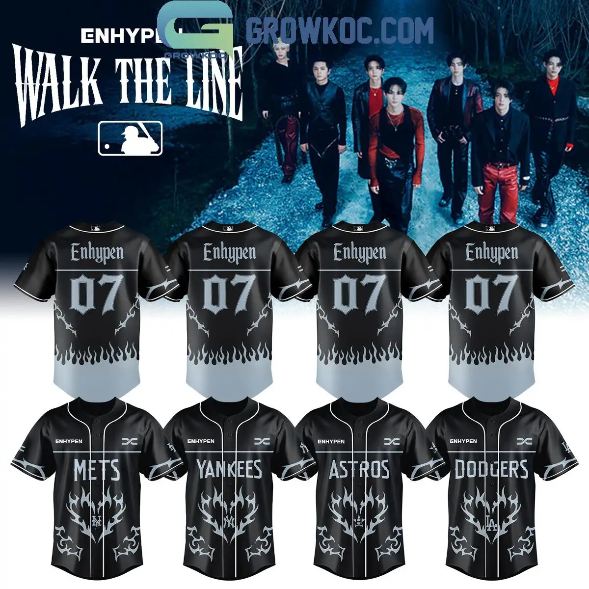 MLB All Teams x Enhypen Walk The Line Tour 2025 Jersey