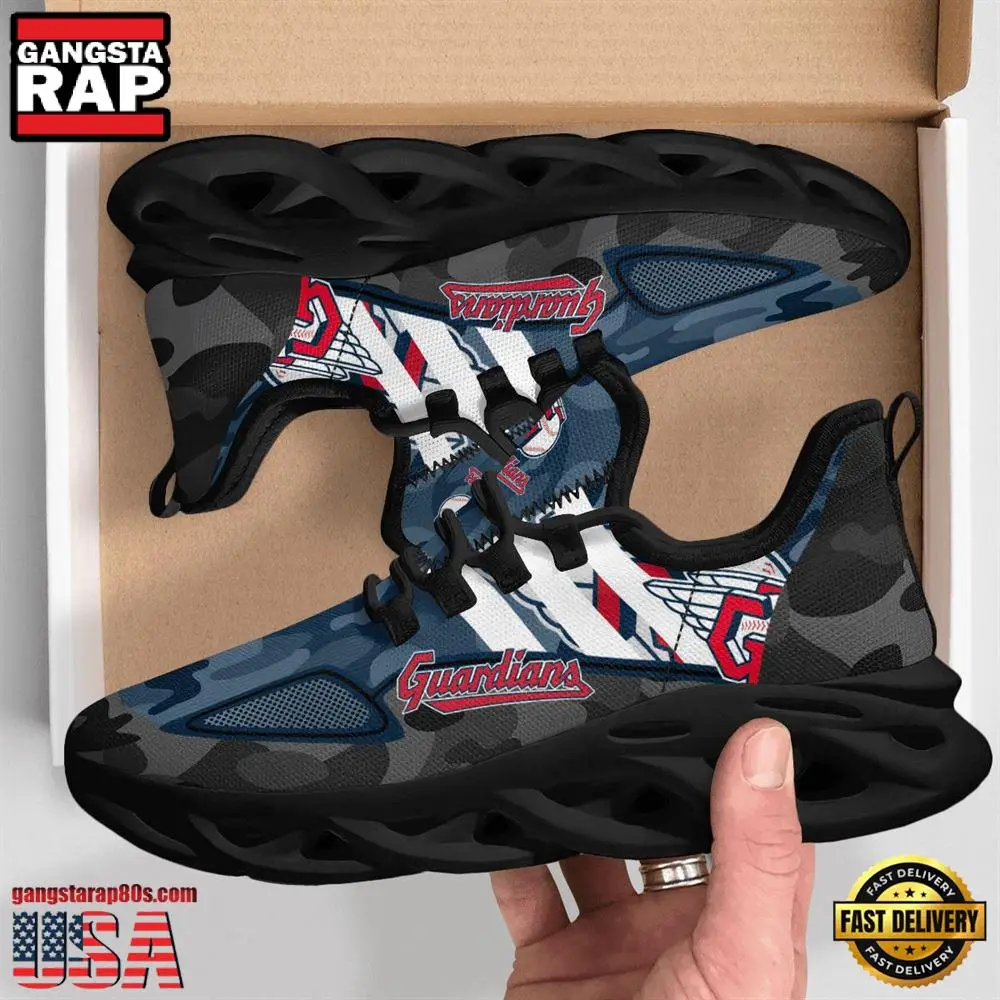 MLB Cleveland Guardians Military Camouflage M Soul Shoes Running Sneakers