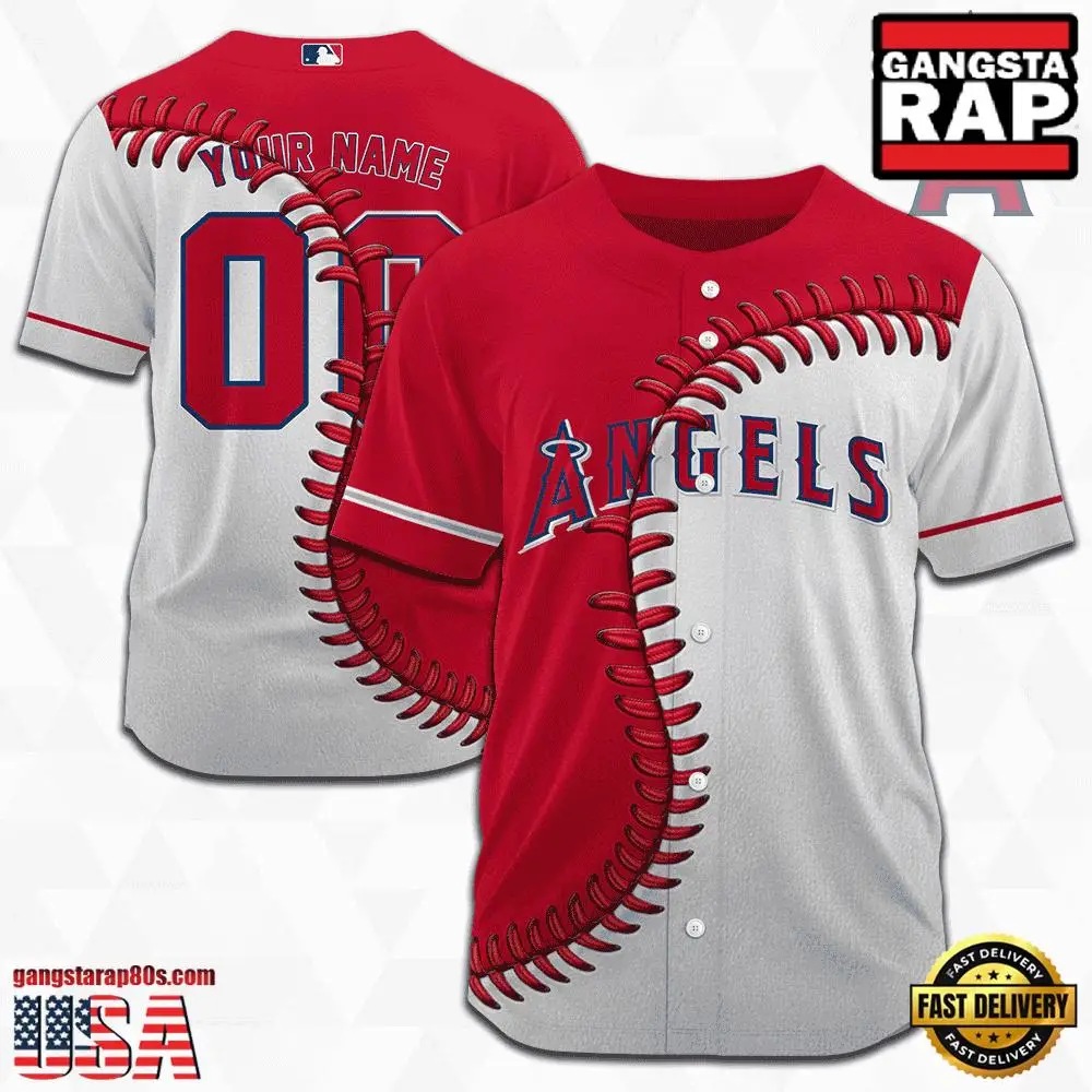 MLB Custom Name Number Los Angeles Angels Baseball Jersey