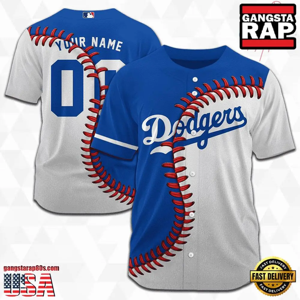 MLB Custom Name Number Los Angeles Dodgers Baseball Jersey