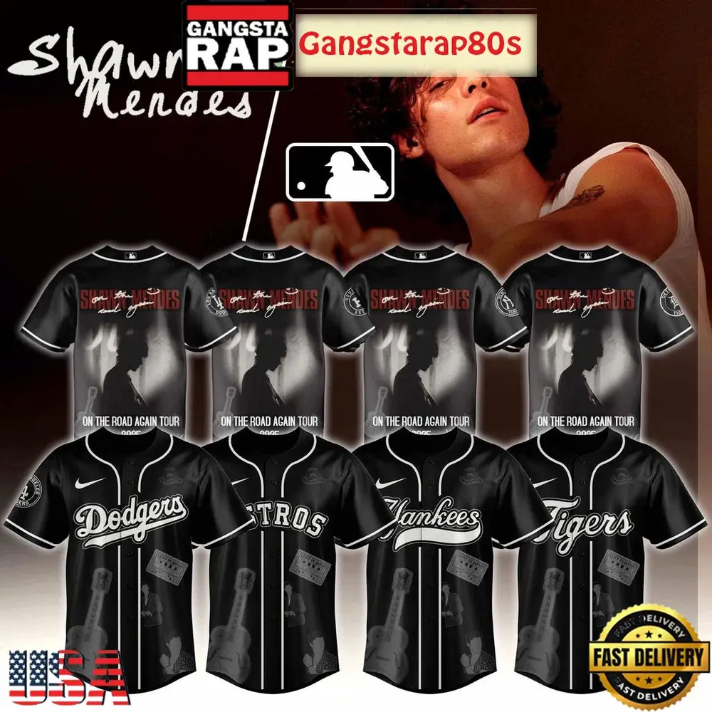 MLB Custom Team x Shawn Mendes On The Road Again Tour Baseball Jersey Shirt