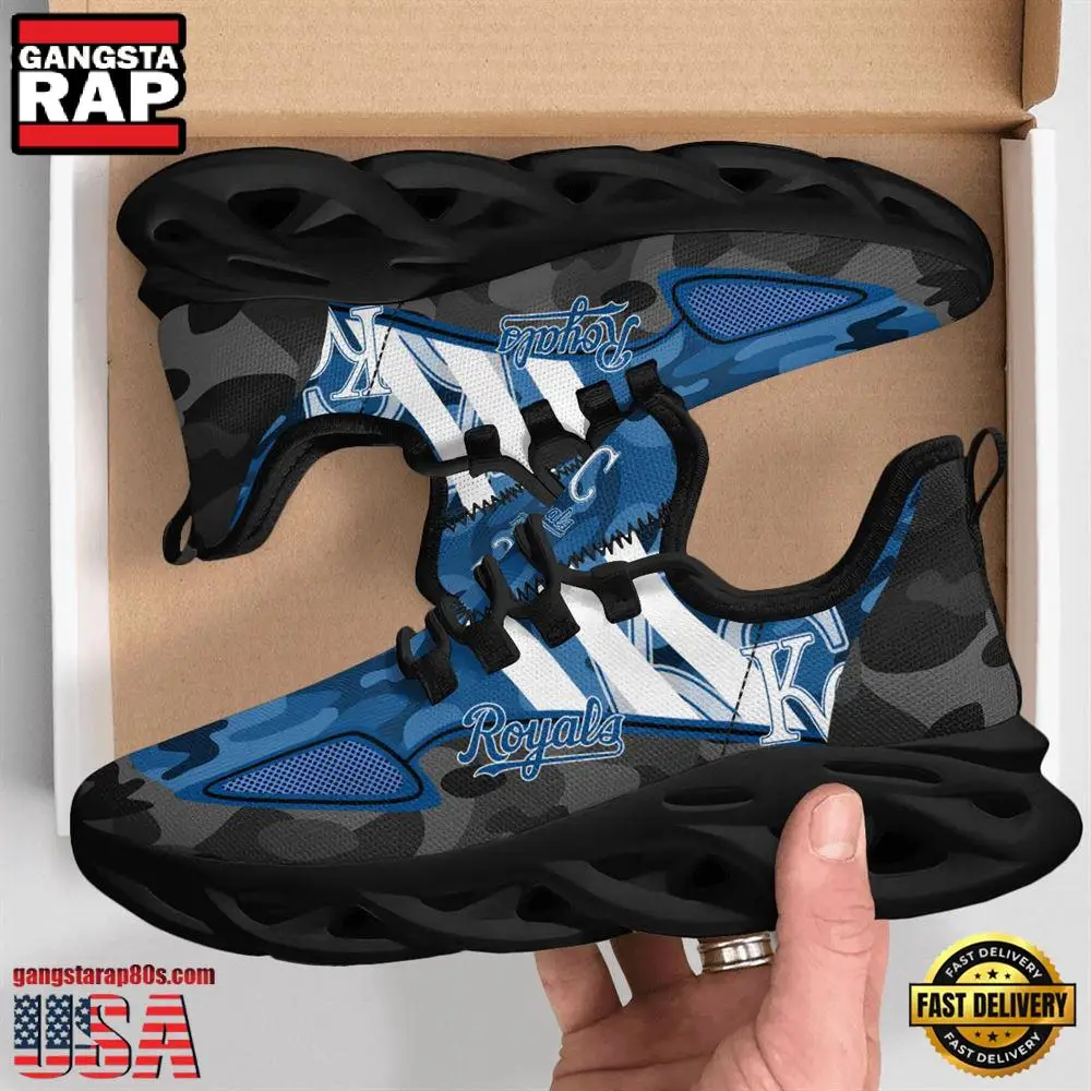 MLB Kansas City Royals Military Camouflage M Soul Shoes Running Sneakers