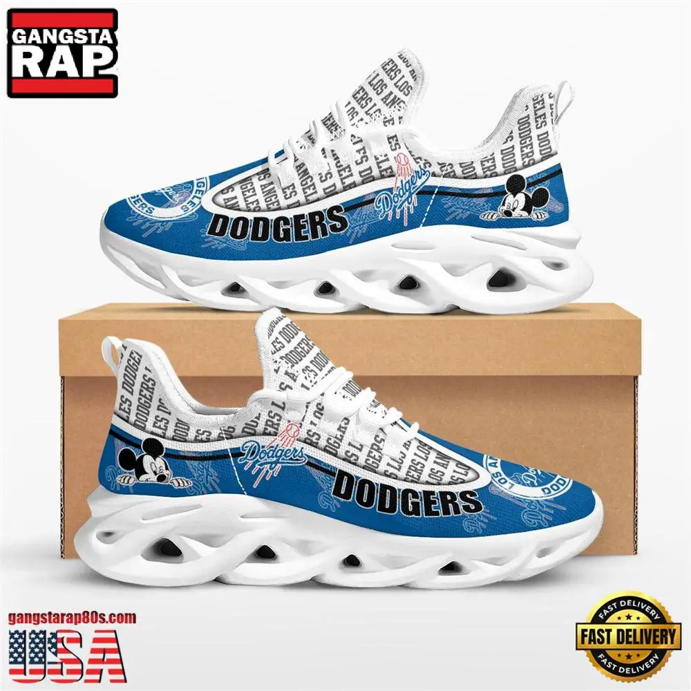 MLB Los Angeles Dodgers Mickey Mouse New Design Max Soul Shoes Running Sneakers