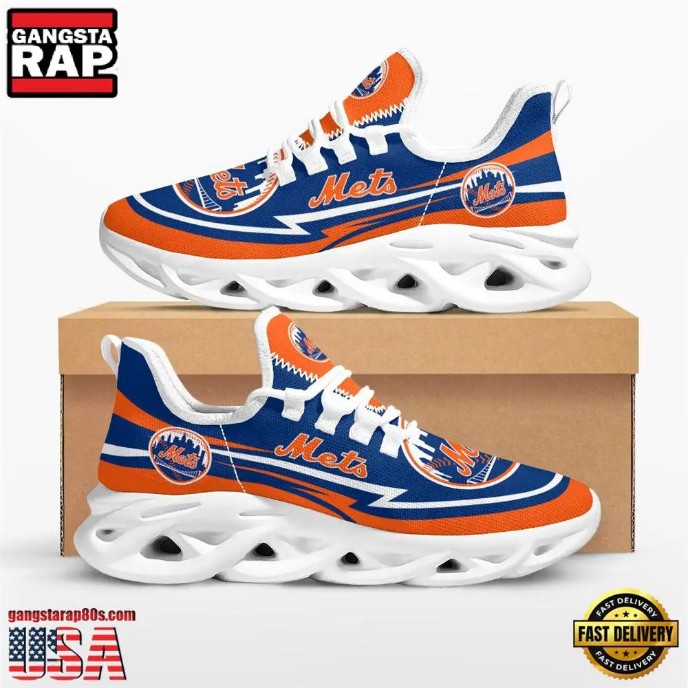 MLB New York Mets Are Coming Curves New Design Max Soul Shoes Running Sneakers