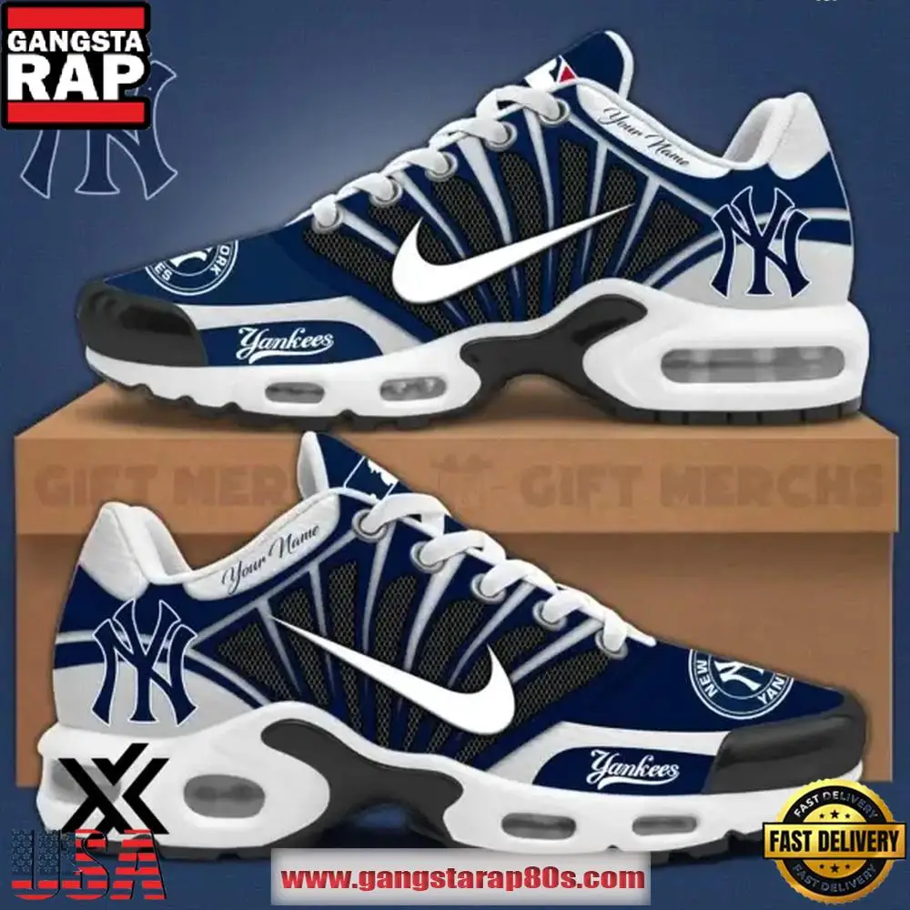 MLB New York Yankees Unique Sports Design Custom Air Max Plus Shoes Running Sneakers