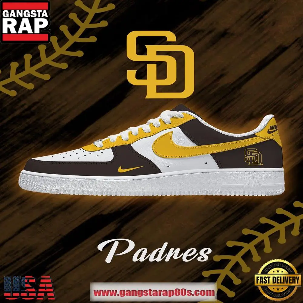 MLB San Diego Padres Baseball AF1 Shoes Running Sneakers