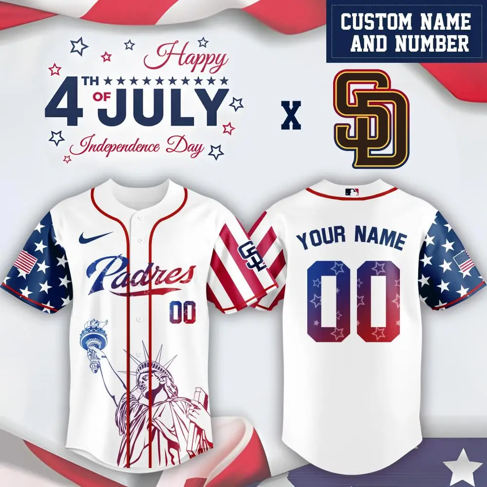 Mlb San Diego Padres Special Independence Day Limited Edition Custom Baseball Jersey