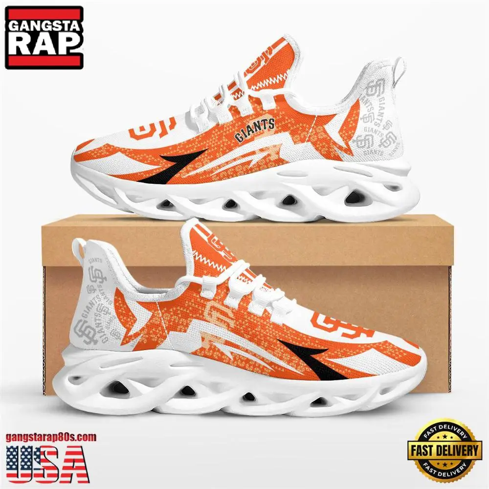 MLB San Francisco Giants Symbol Geometric Pattern New Design Max Soul Shoes Running Sneakers