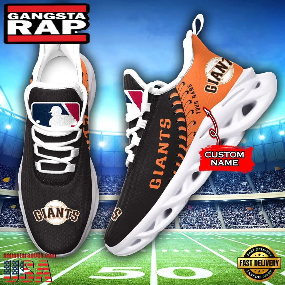 MLB San Francisco Giants Unique Design Custom Name Max Soul Shoes Running Sneakers MLB San Francisco Giants Unique Design Custom Name Max Soul Shoes Running Sneakers - Image 1