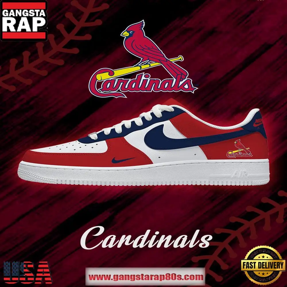 MLB St. Louis Cardinals Baseball AF1 Shoes Running Sneakers MLB St. Louis Cardinals Baseball AF1 Shoes Running Sneakers - Image 1