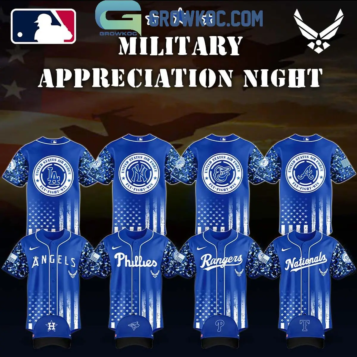 MLB x United States Air Force Military Appreciation Night 2025 Baseball Jersey