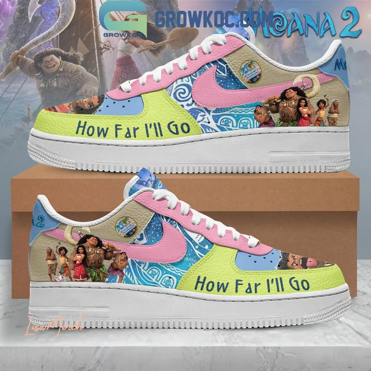 Moana 2 How Far I'll Go With You 2024 Air Force 1 Shoes