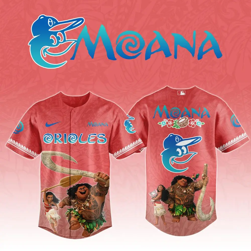 Moana-Themed Baseball Jersey - Vibrant Design With Iconic Characters - Perfect Gift For Fans!
